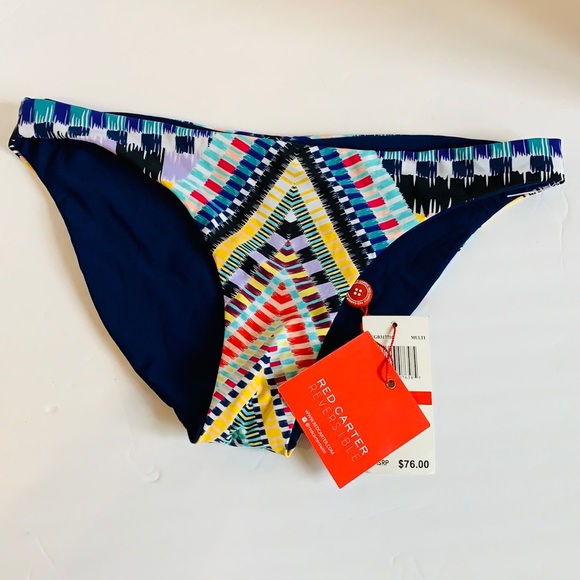 Red Carter | Reversible Patterned Bikini Bottoms NWT Size XS - Picture 7 of 7